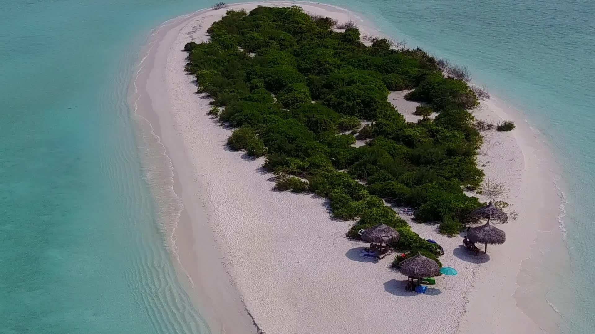 以蓝色环礁湖和白色沙滩为背景利用海湾海滩之旅视频的预览图