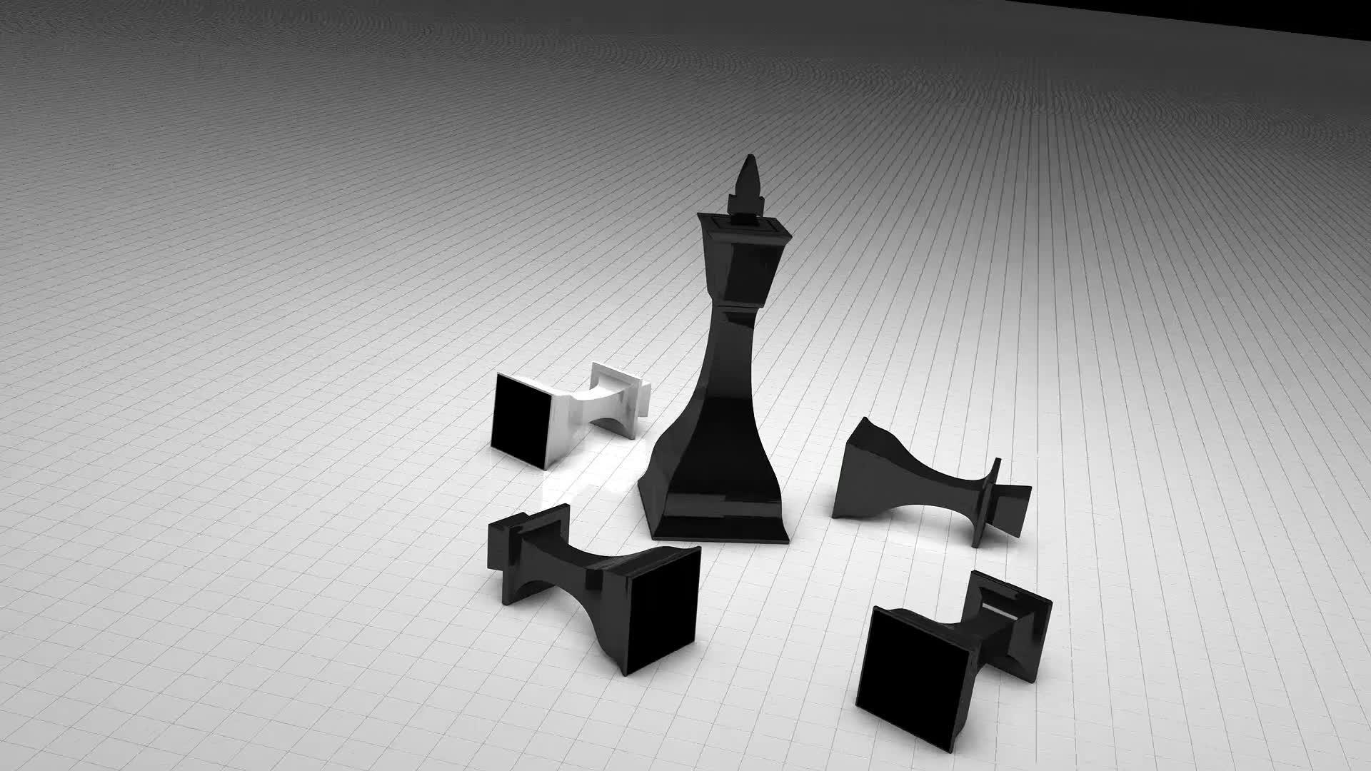 象棋游戏概念动画视频的预览图