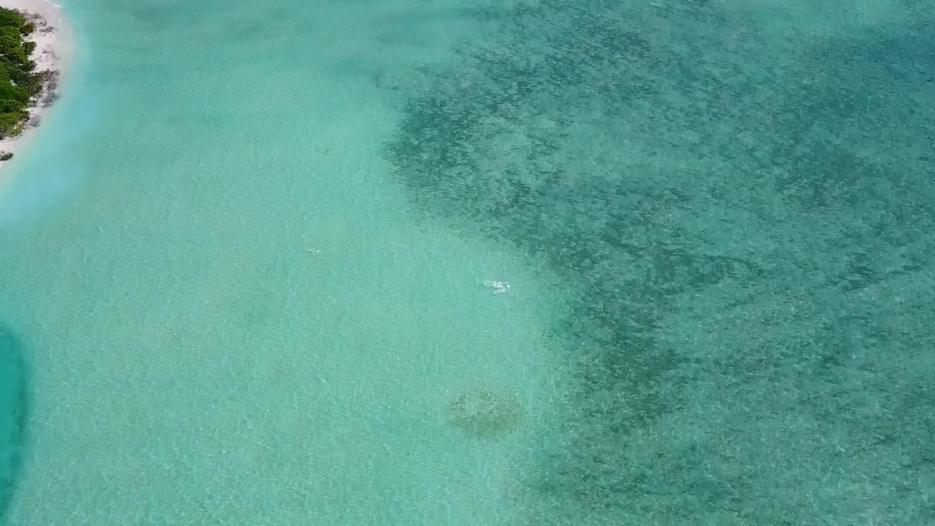 以蓝海和白沙为例放松海湾海滩行程的空中场景视频的预览图