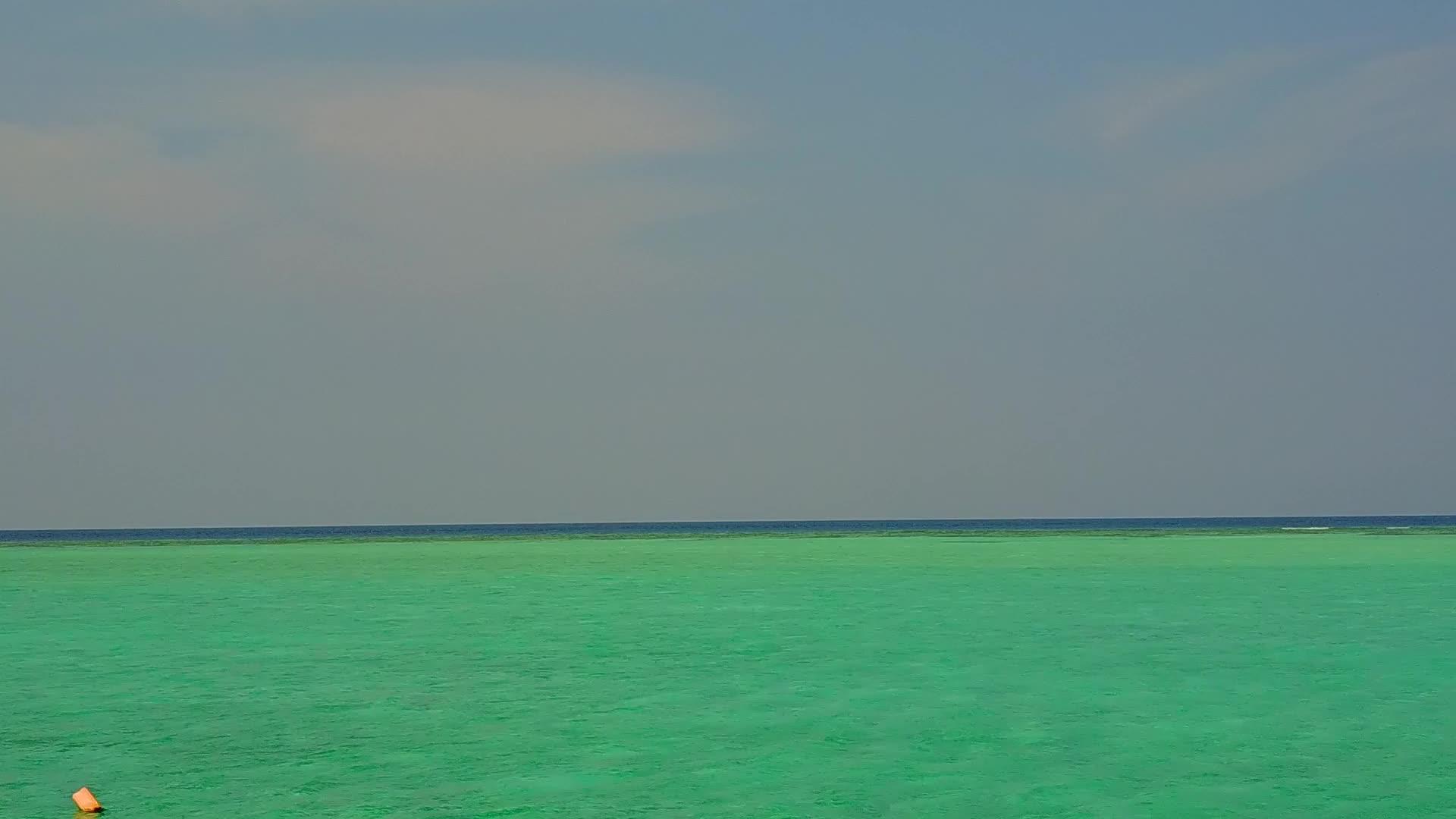 海滨海滩度假的田园诗般的空中无人机性质视频的预览图