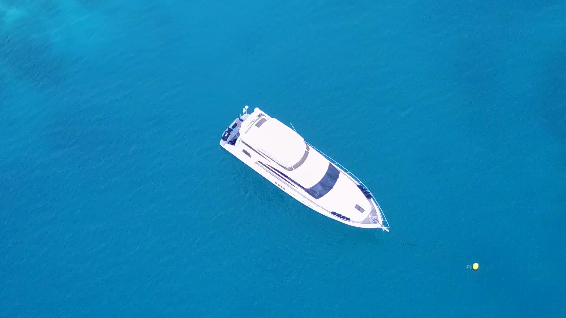 蓝色海洋和白色海滩背景的豪华环礁湖海滩野生生物视频的预览图