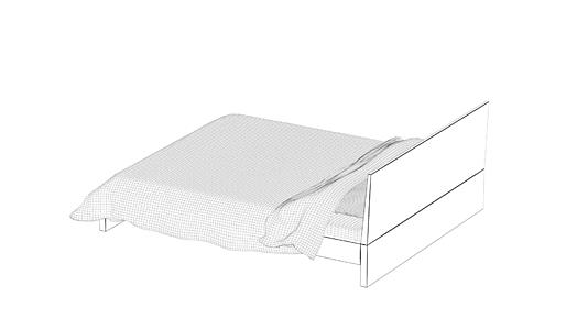 三维有线床床模型床模型视频的预览图