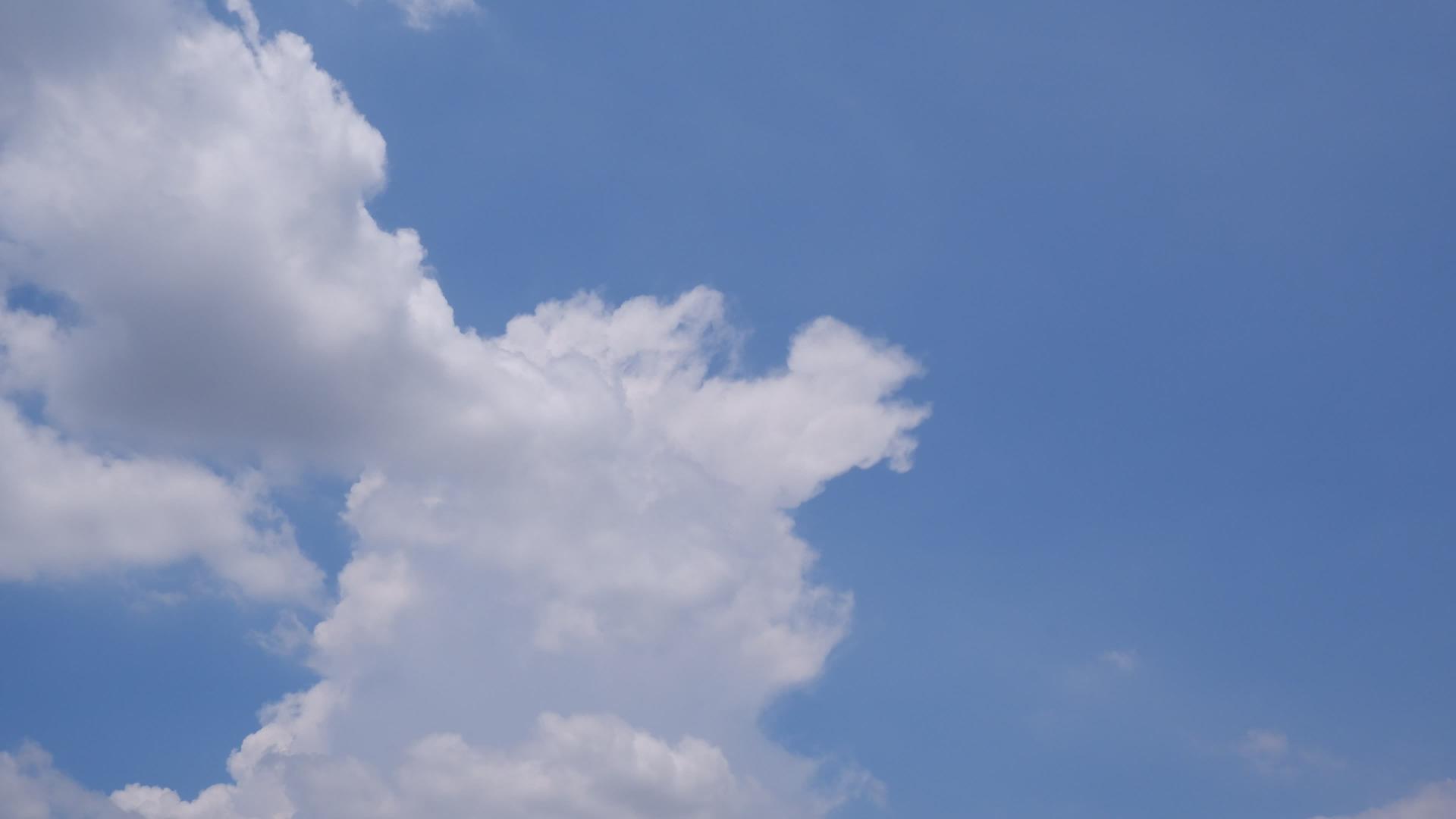 白云的时空运动烟雾在白天明亮的天空中迅速移动视频的预览图