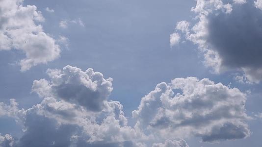 云的美丽是美丽的鸟儿在天空中飞翔白天明亮视频的预览图