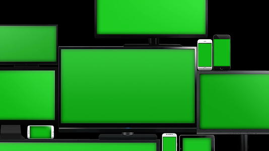 绿色屏幕上有许多不同类型的绿色屏幕视频的预览图