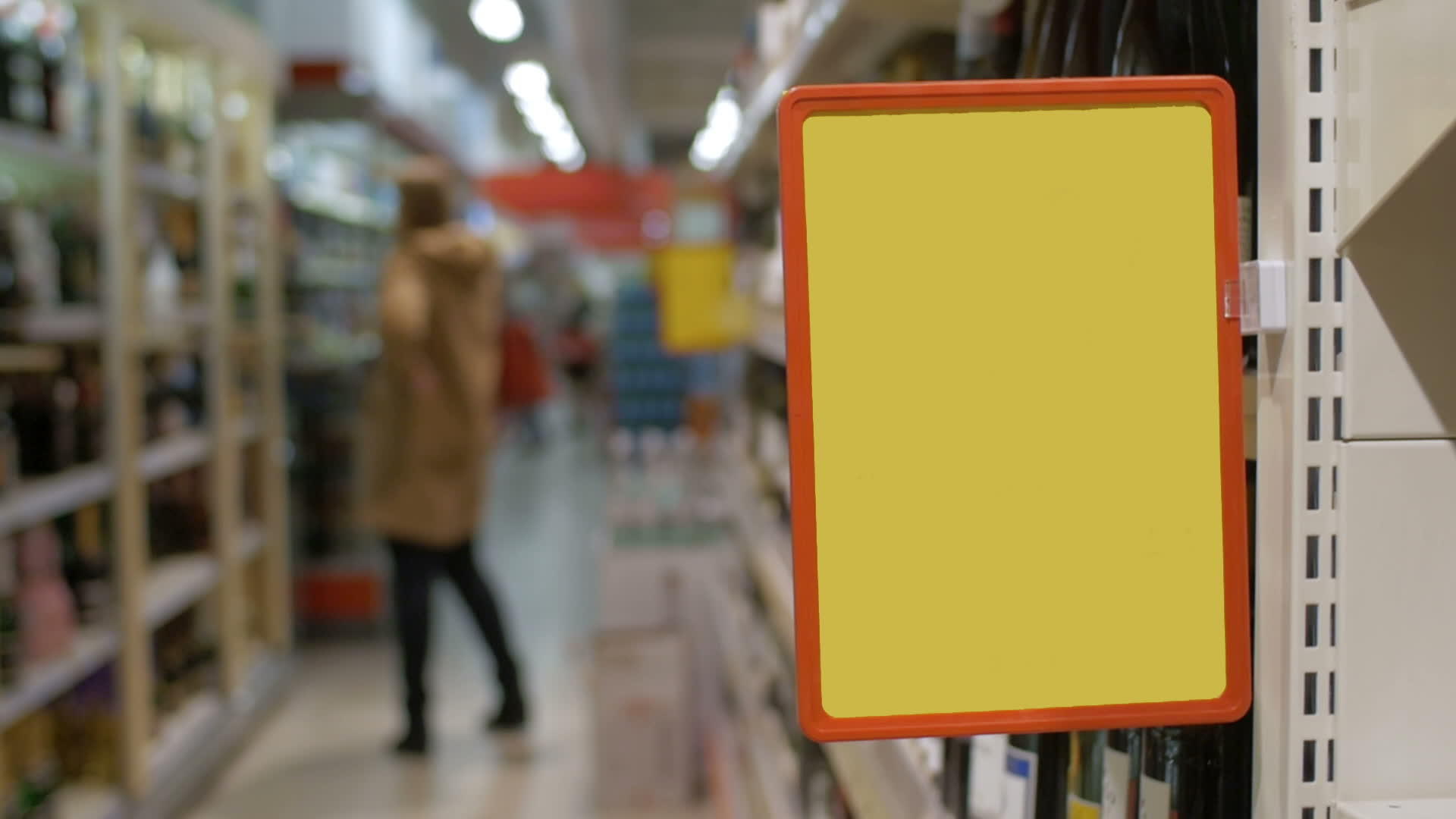 超级超市的空广告牌视频的预览图