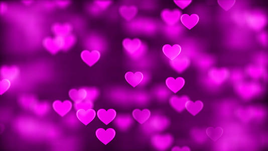 紫色桃心动画背景元素带透明度通道视频的预览图