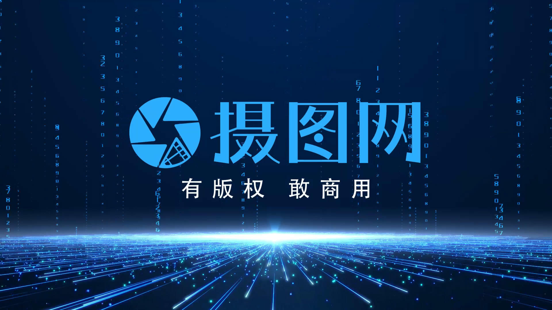 蓝科技感数字汇聚企业品牌logo片头ae模板视频的预览图