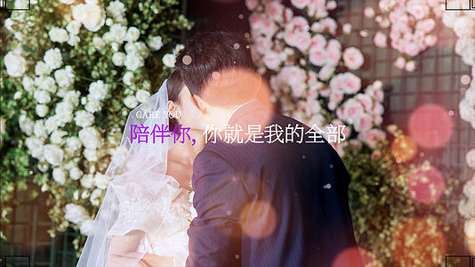 梦幻美丽的婚礼图文展示视频的预览图