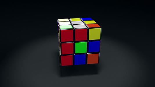解决Rubik立方体3D动画可以循环阿尔法遮罩视频的预览图