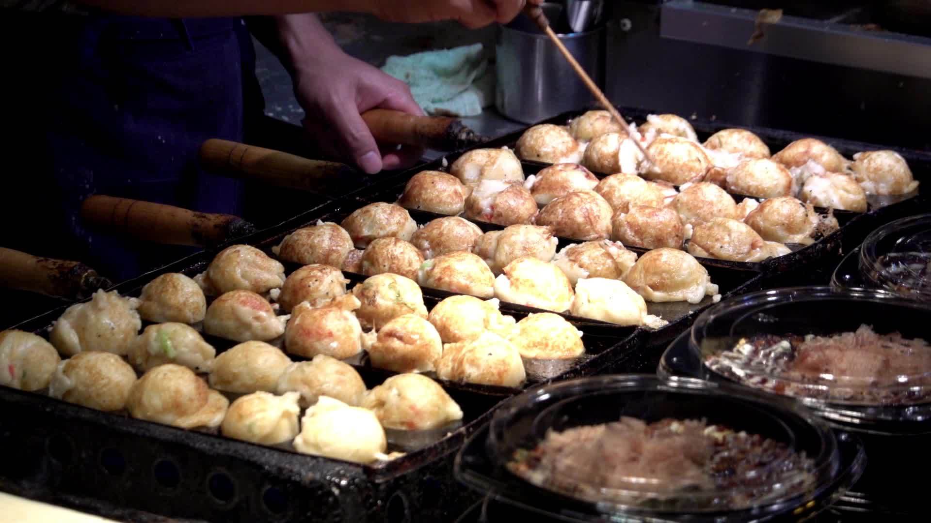 Japanes日本的卖家osaka准备热锅食品视频的预览图