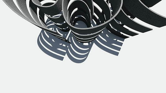 抽象结构黑白雕塑光滑视频的预览图