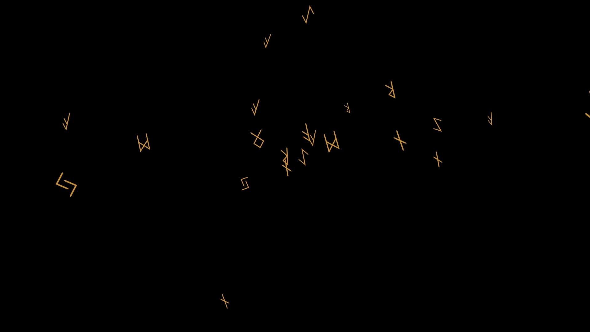 黑色背景20x1080维京人的直线字母表视频的预览图