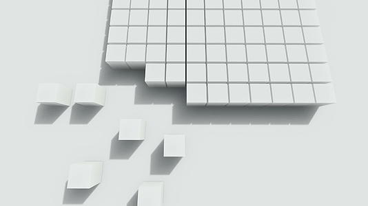 3d抽象的白色立方体视频的预览图