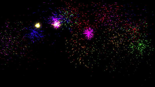 彩色烟花爆炸抽象视频的预览图