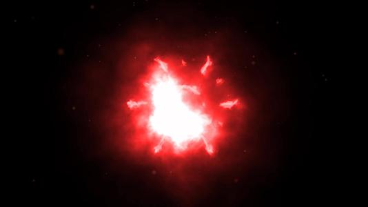 强大的红色火焰能量超载变成无穷无尽的电力视频的预览图