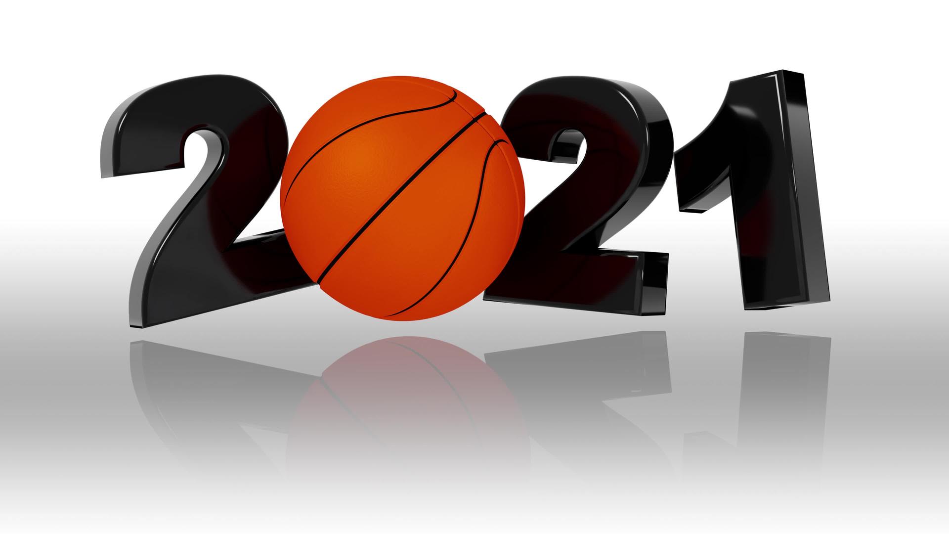 2021年篮球设计白色无限旋转视频的预览图
