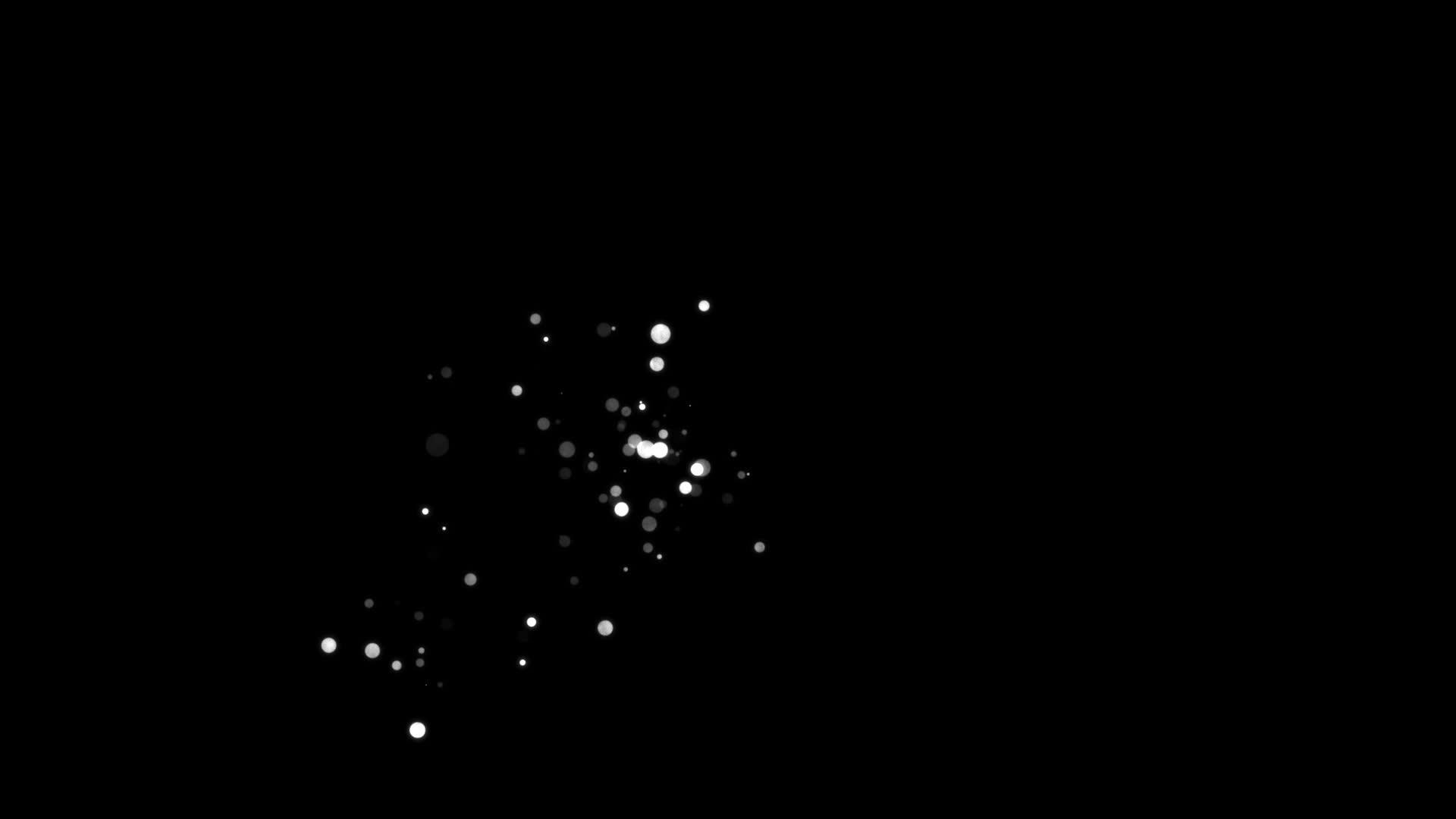 黑色背景上的圆白色颗粒集群视频的预览图