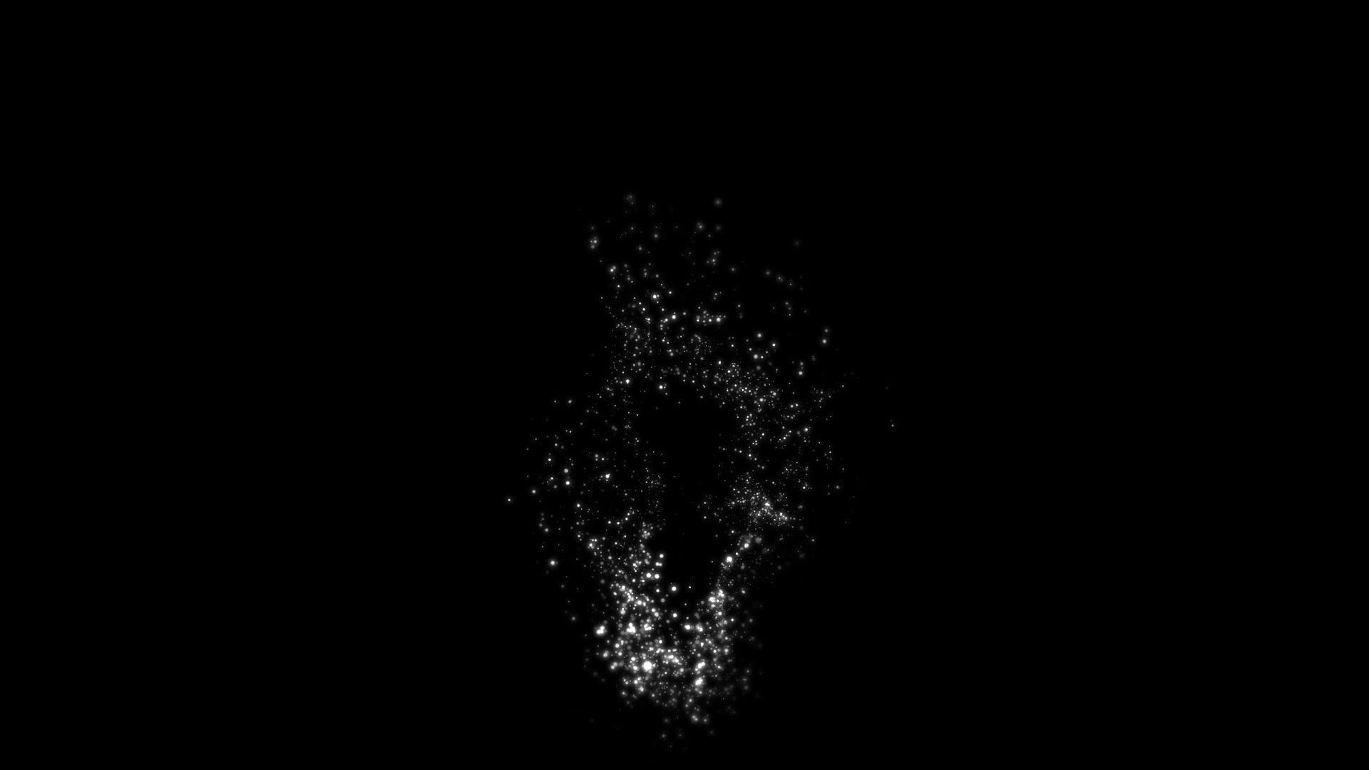 黑色背景hd圆白粒子群集视频的预览图