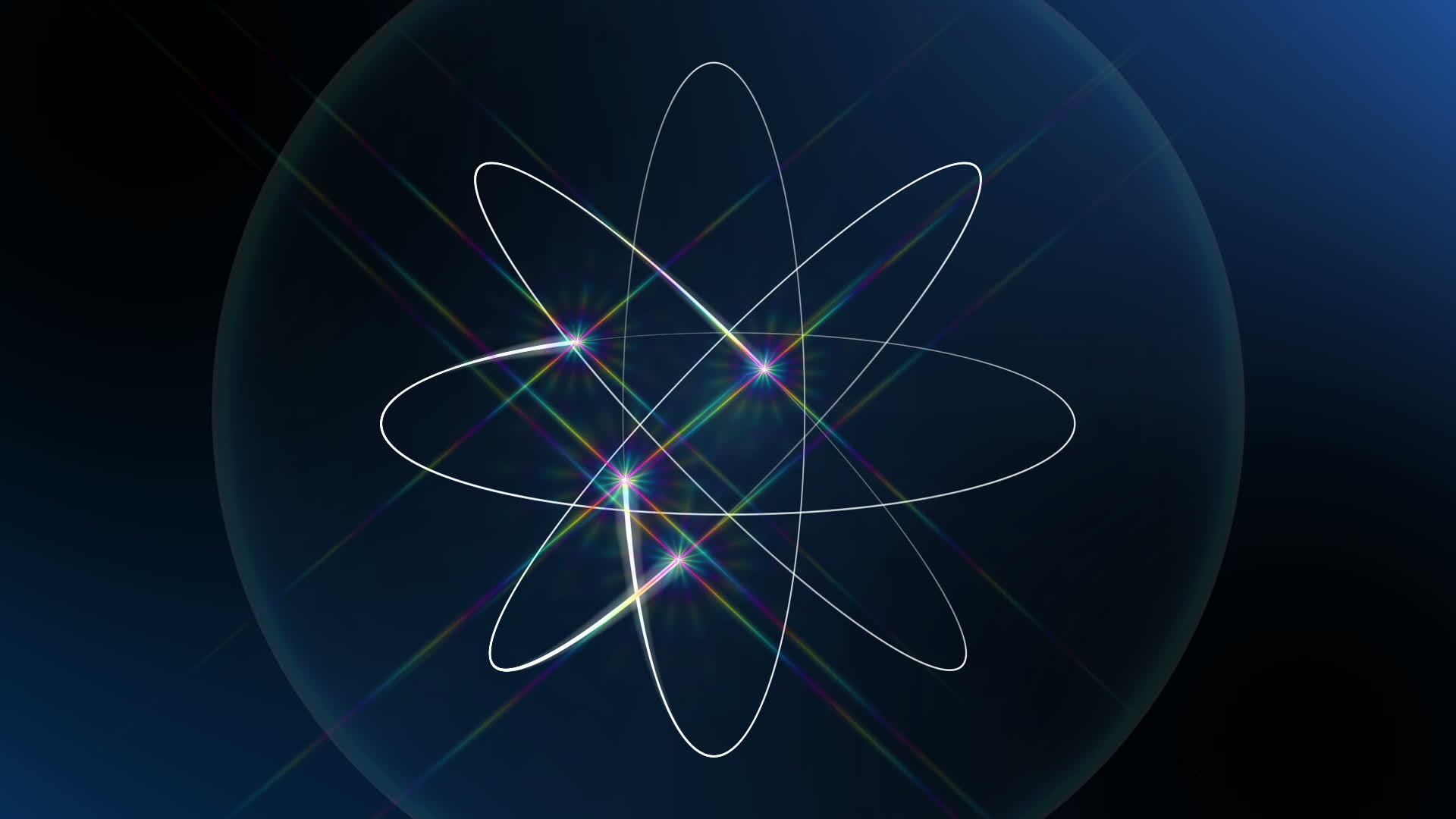 抽象原子模型圆形魔法光视频的预览图