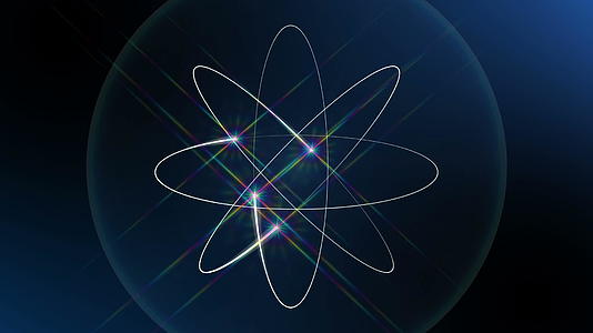 抽象原子模型圆形魔法光视频的预览图