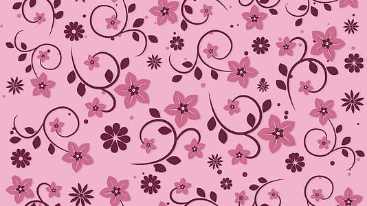 粉色背景图案有鲜花运动图案视频的预览图