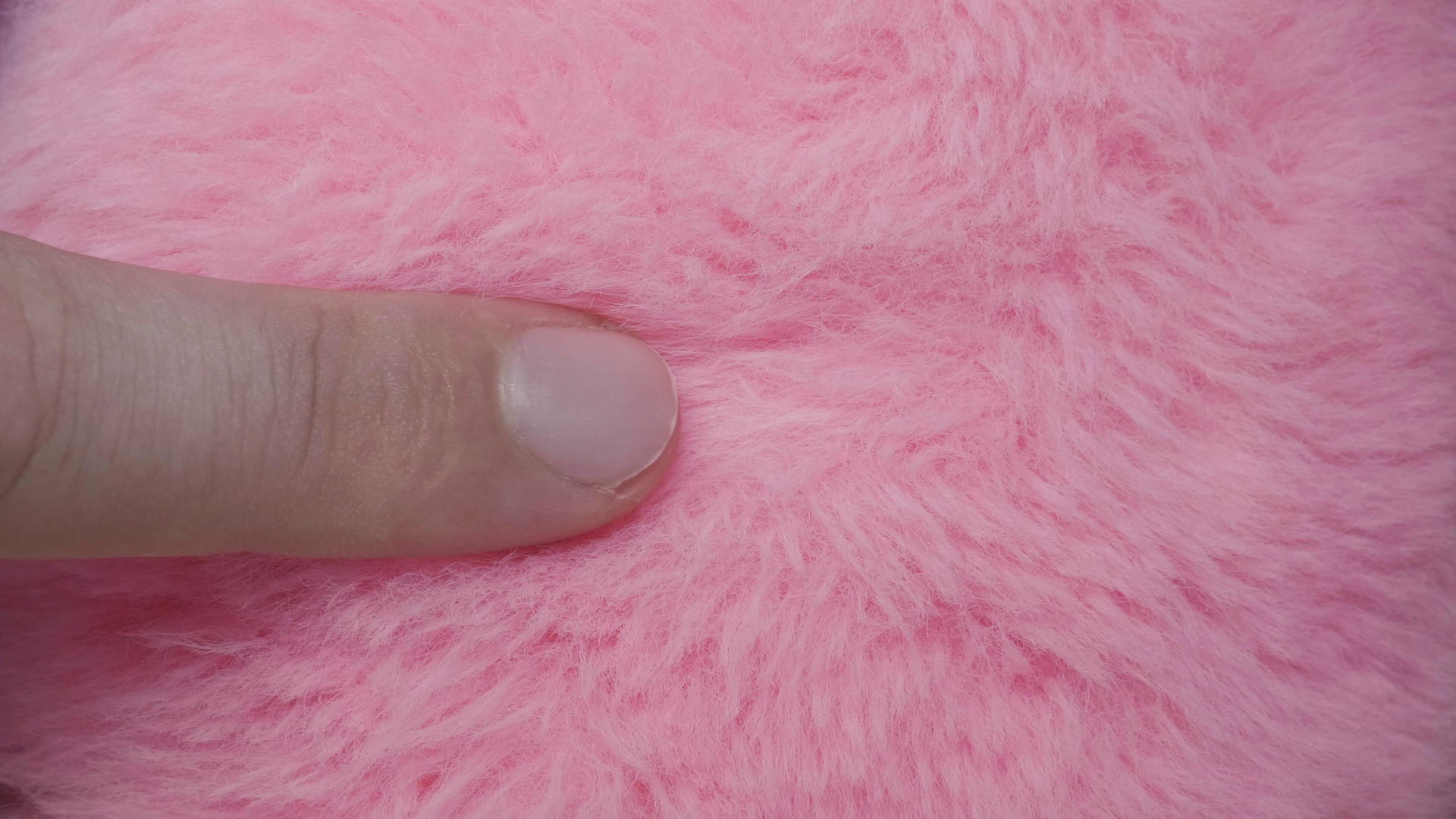 粉色皮毛上的指尖滑动视频的预览图
