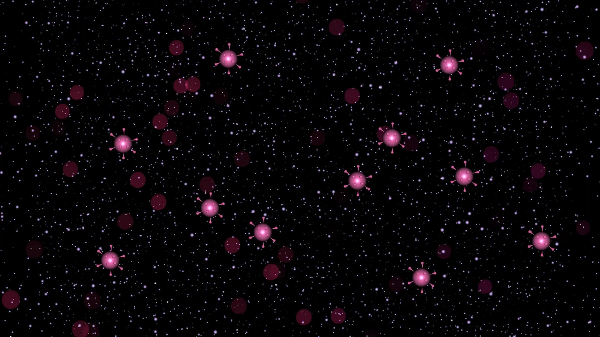 共生粒子动画漂浮在分泌液滴中视频的预览图