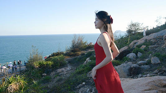 4K惠州海龟湾的少女视频的预览图