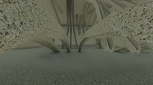 黑白3D转换动画和抽象混凝土形状视频的预览图