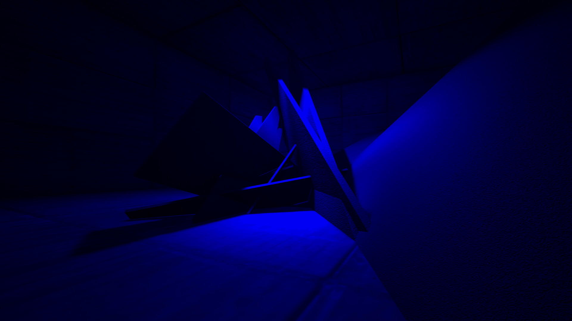 蓝色3d制作动画和抽象混凝土形状视频的预览图