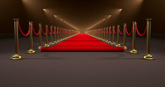 带有阿尔法面罩的红色地毯滚动动画视频的预览图