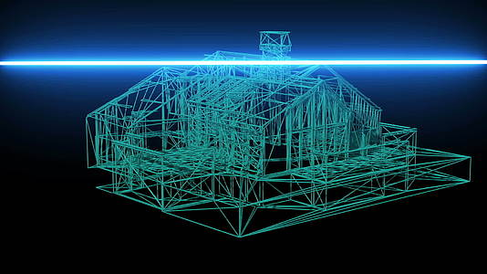 房屋电线框架模型视频的预览图
