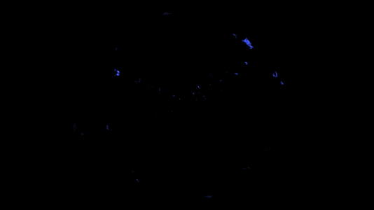 动态蓝色冲击波或黑色背景上的霓虹火波动画1080视频的预览图
