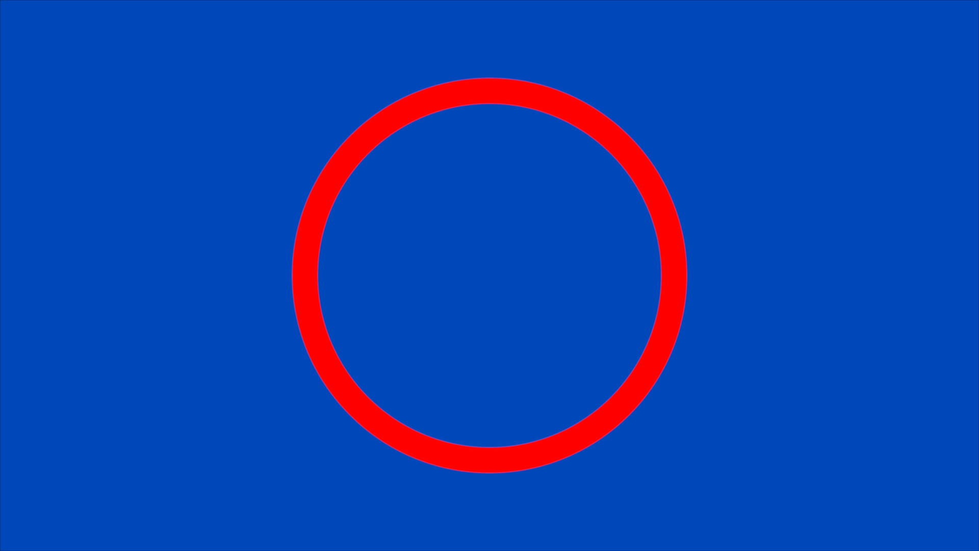 4k禁止在铬键蓝色屏幕背景的圆圈中动画红色视频的预览图