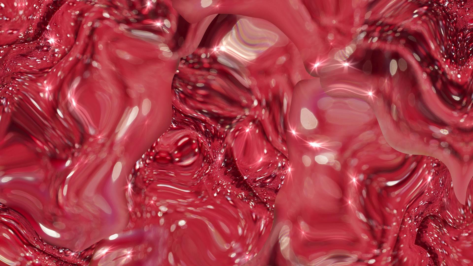 抽象的红色变形背景与亮片视频的预览图