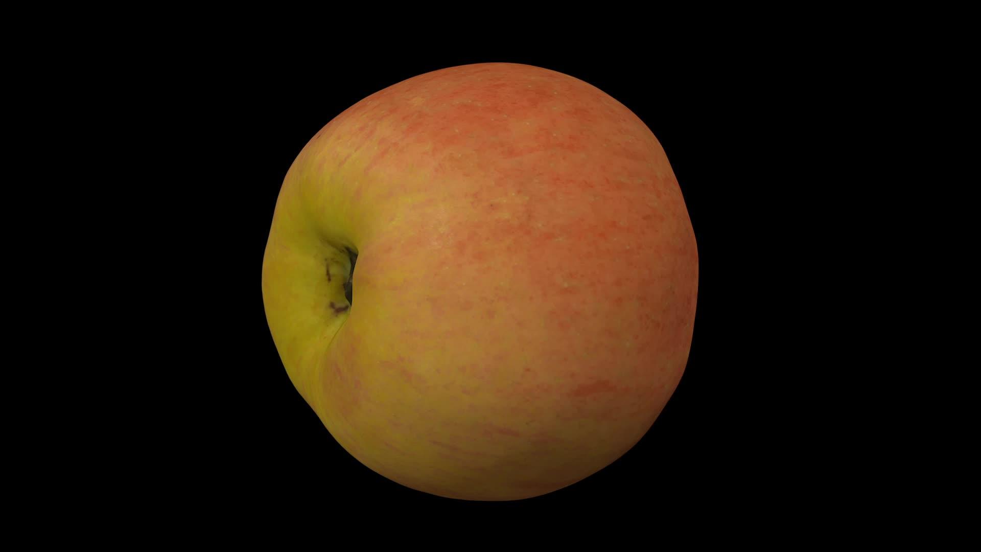 旋转黑色背景fuji苹果02视频的预览图