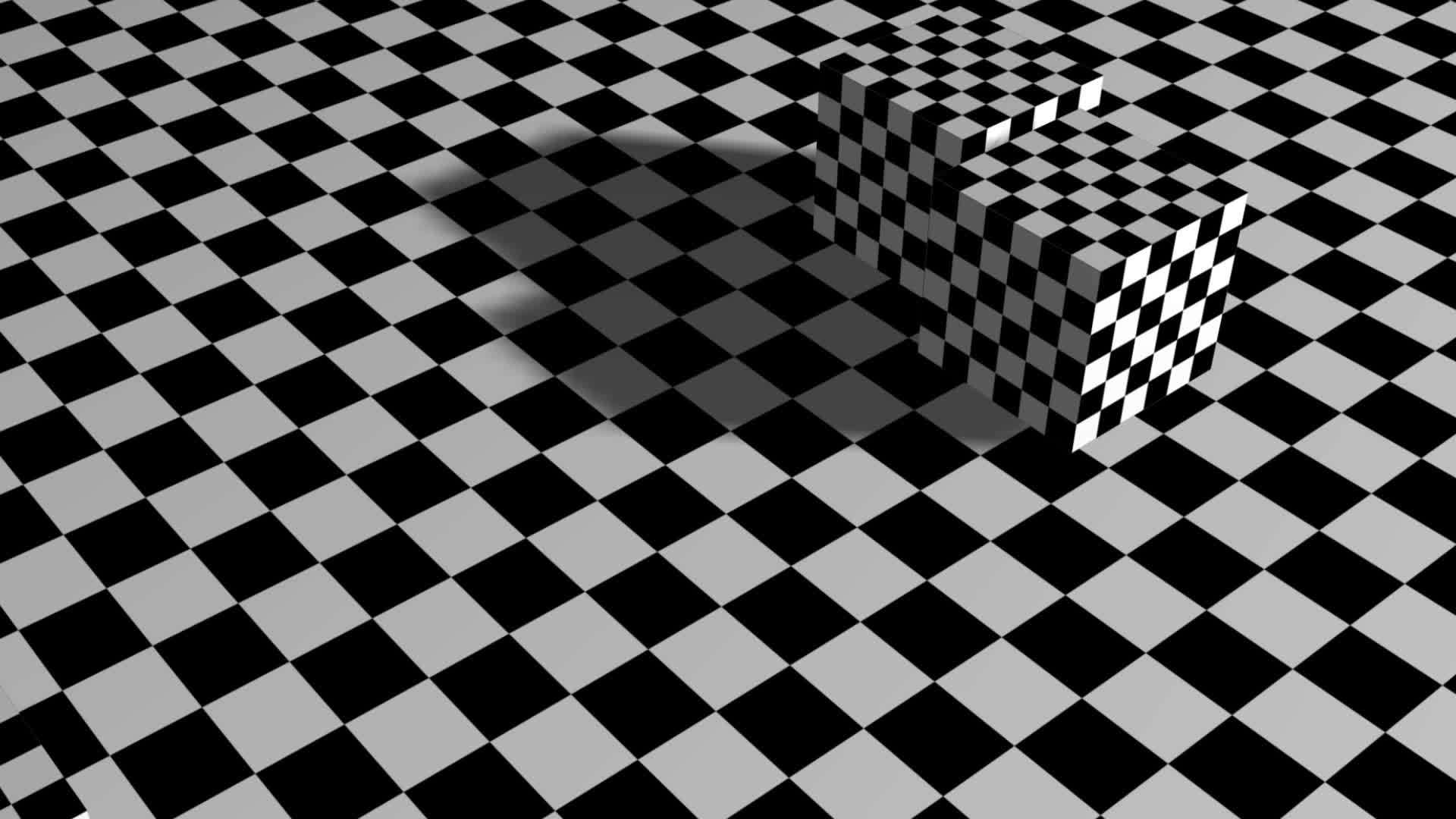 3D黑白方块格几何视频的预览图