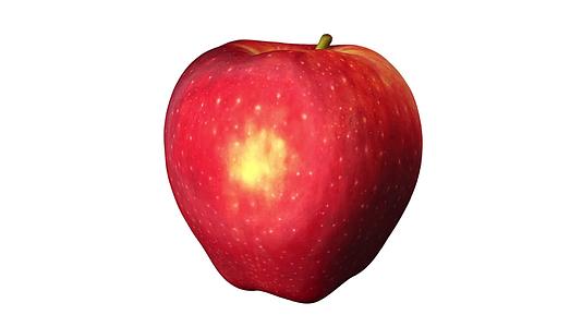 在白色背景1上旋转美味的红苹果视频的预览图
