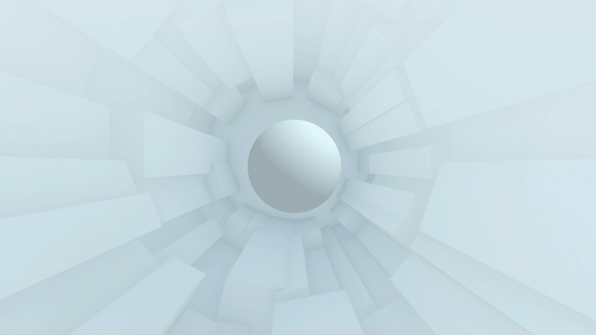 白色立方体隧道3D动画视频的预览图