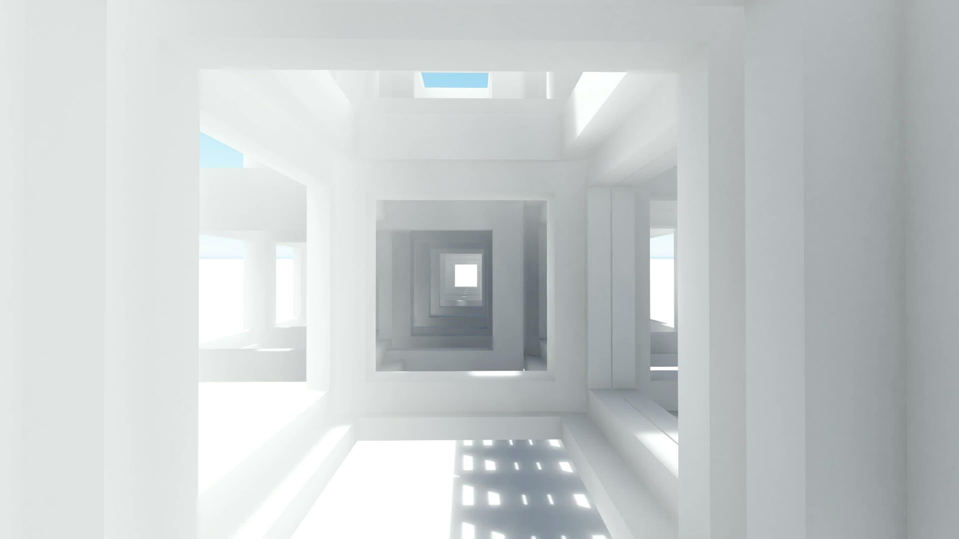 现代蓝色抽象3D转换动画视频的预览图