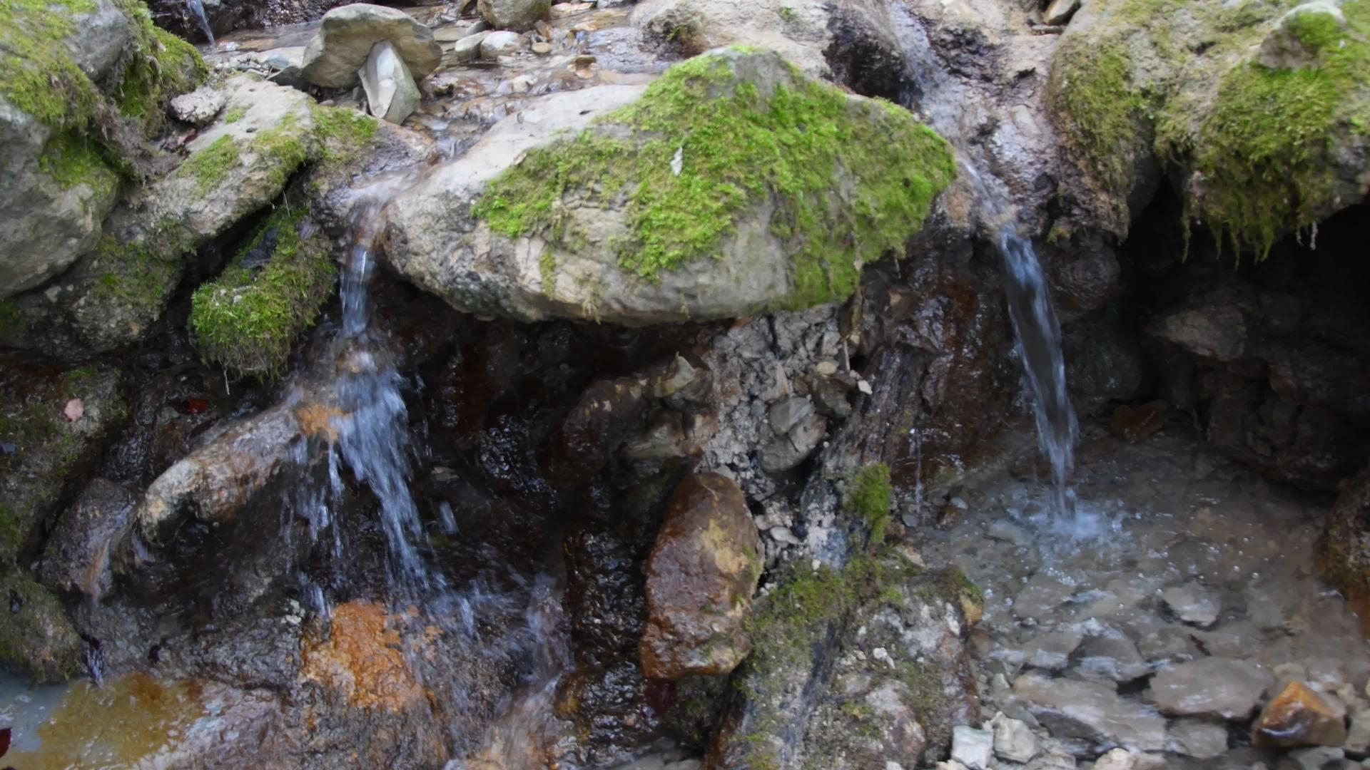 野生岩石小溪的小级联视频的预览图
