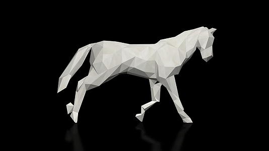 3D白纸马无缝环无缝环视频的预览图
