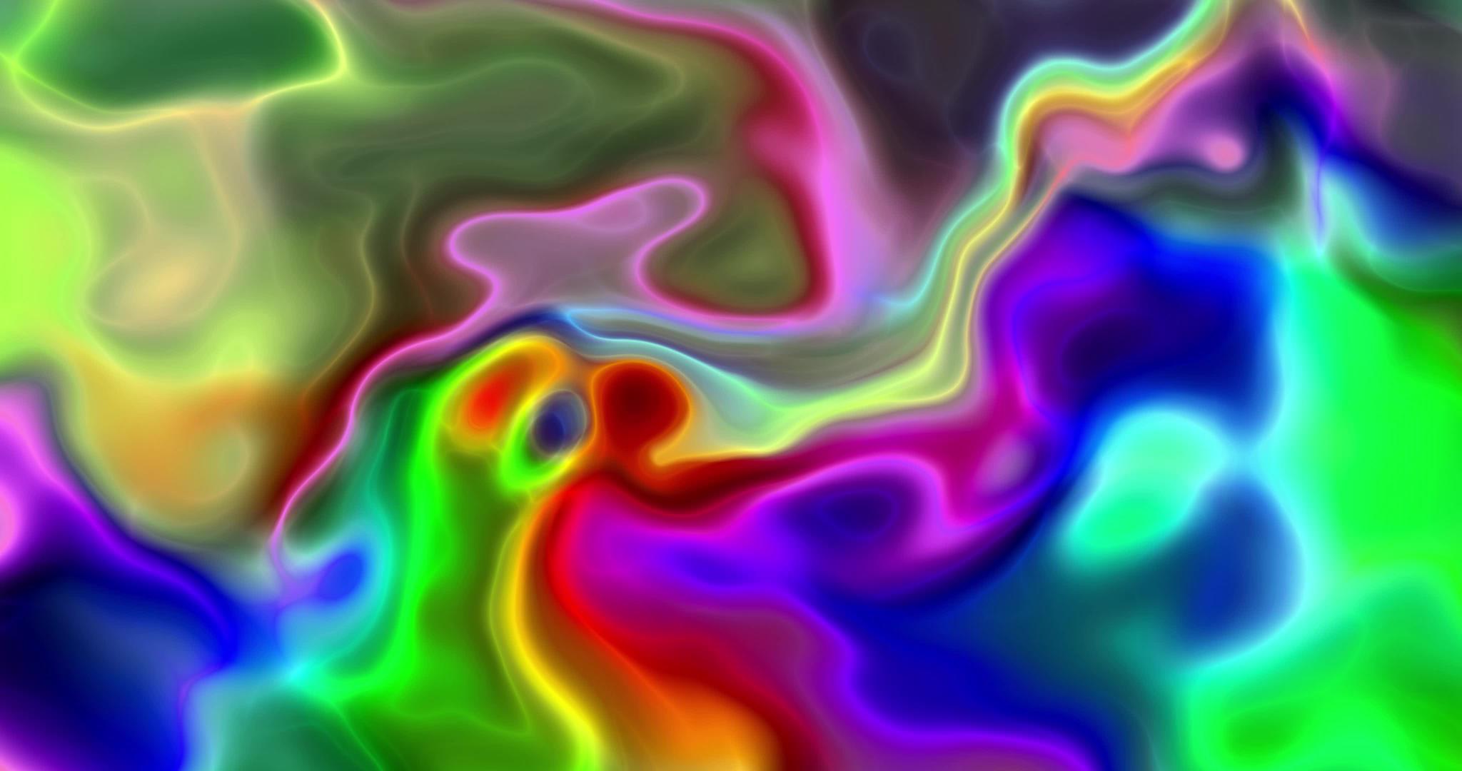 彩色流动抽象动画液体背景视频的预览图