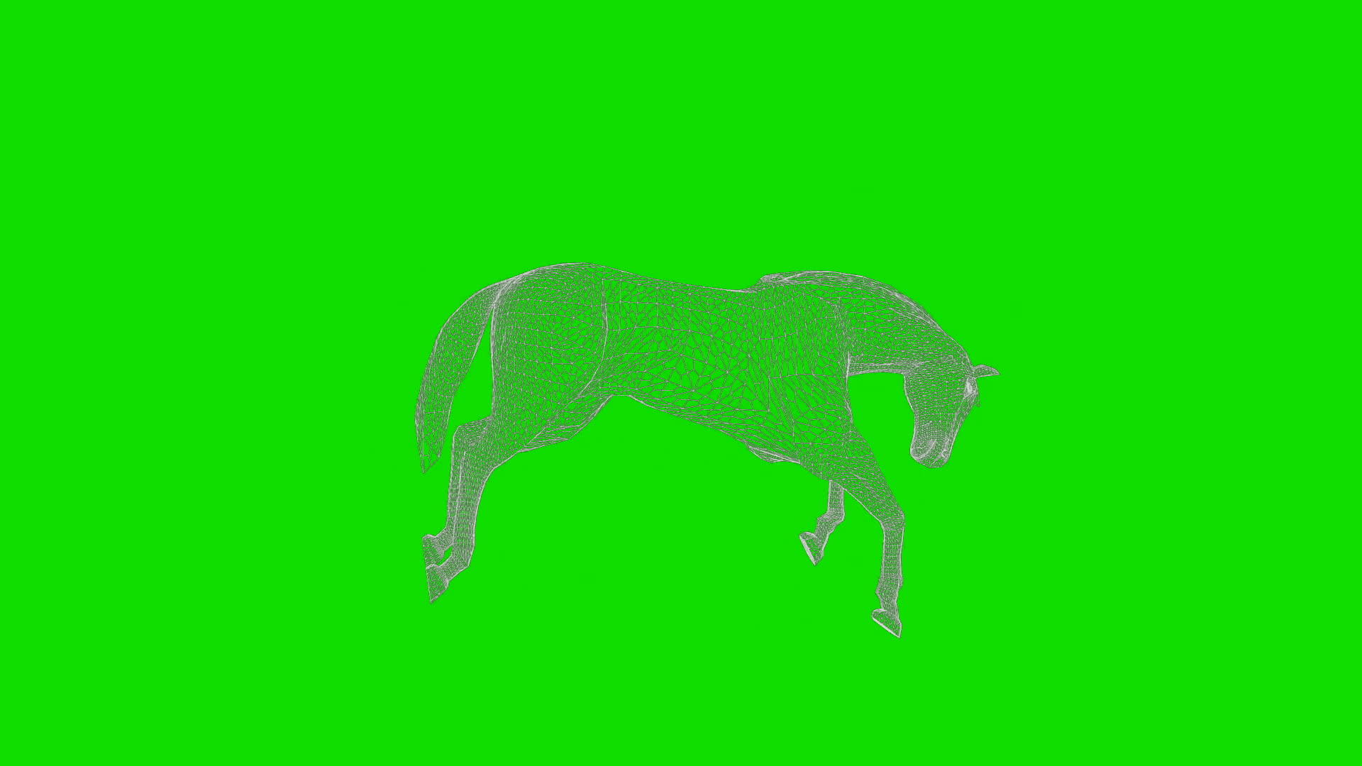 三匹马无缝环绿色铬视频的预览图
