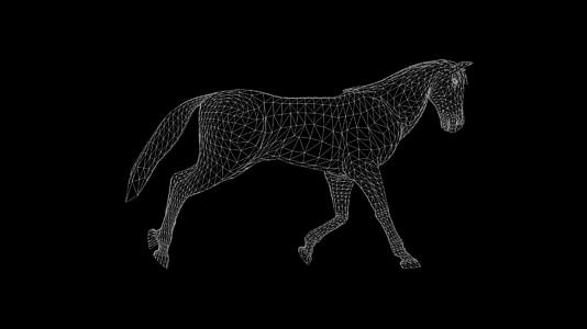 三匹跑马无缝环阿尔法庞格视频的预览图