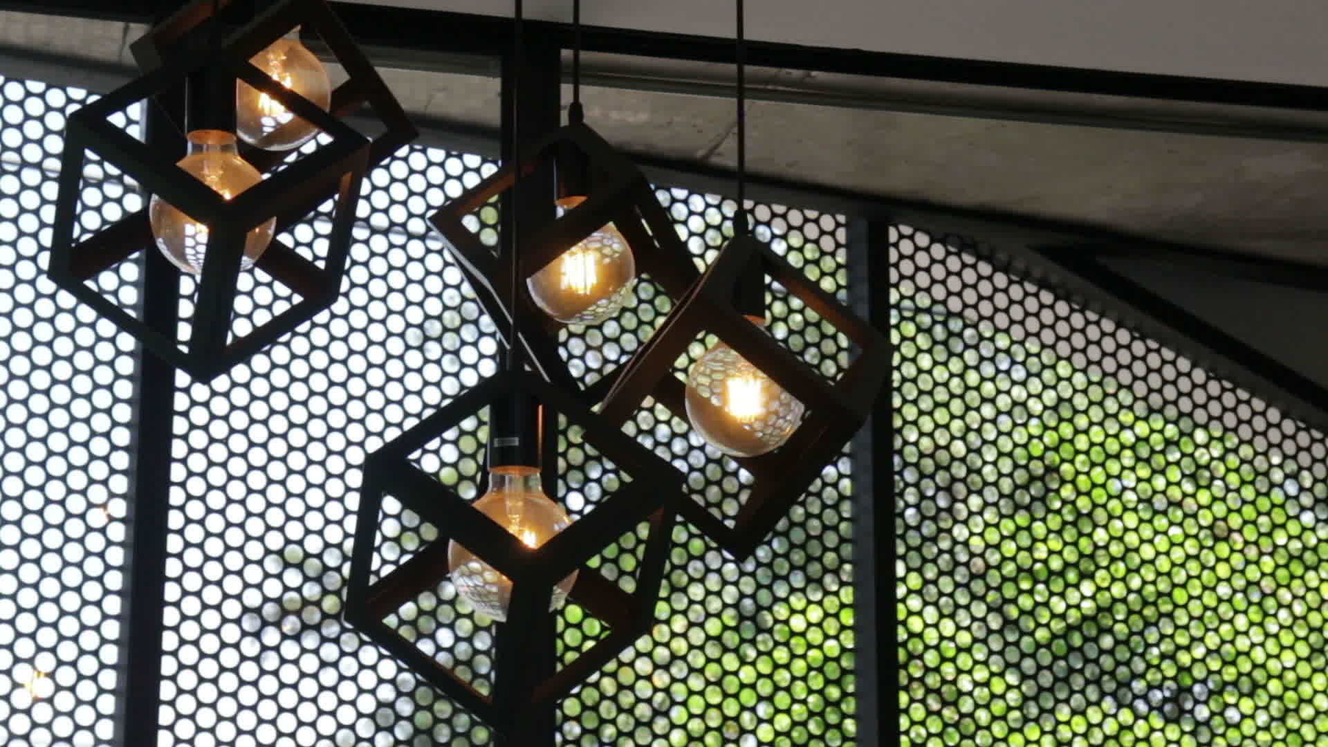 咖啡店灯泡的设计与设计视频的预览图