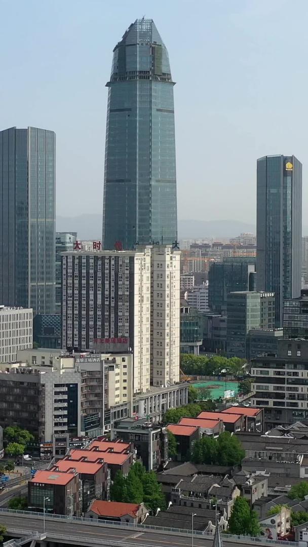 宁波城市风景江北商务区航拍视频视频的预览图