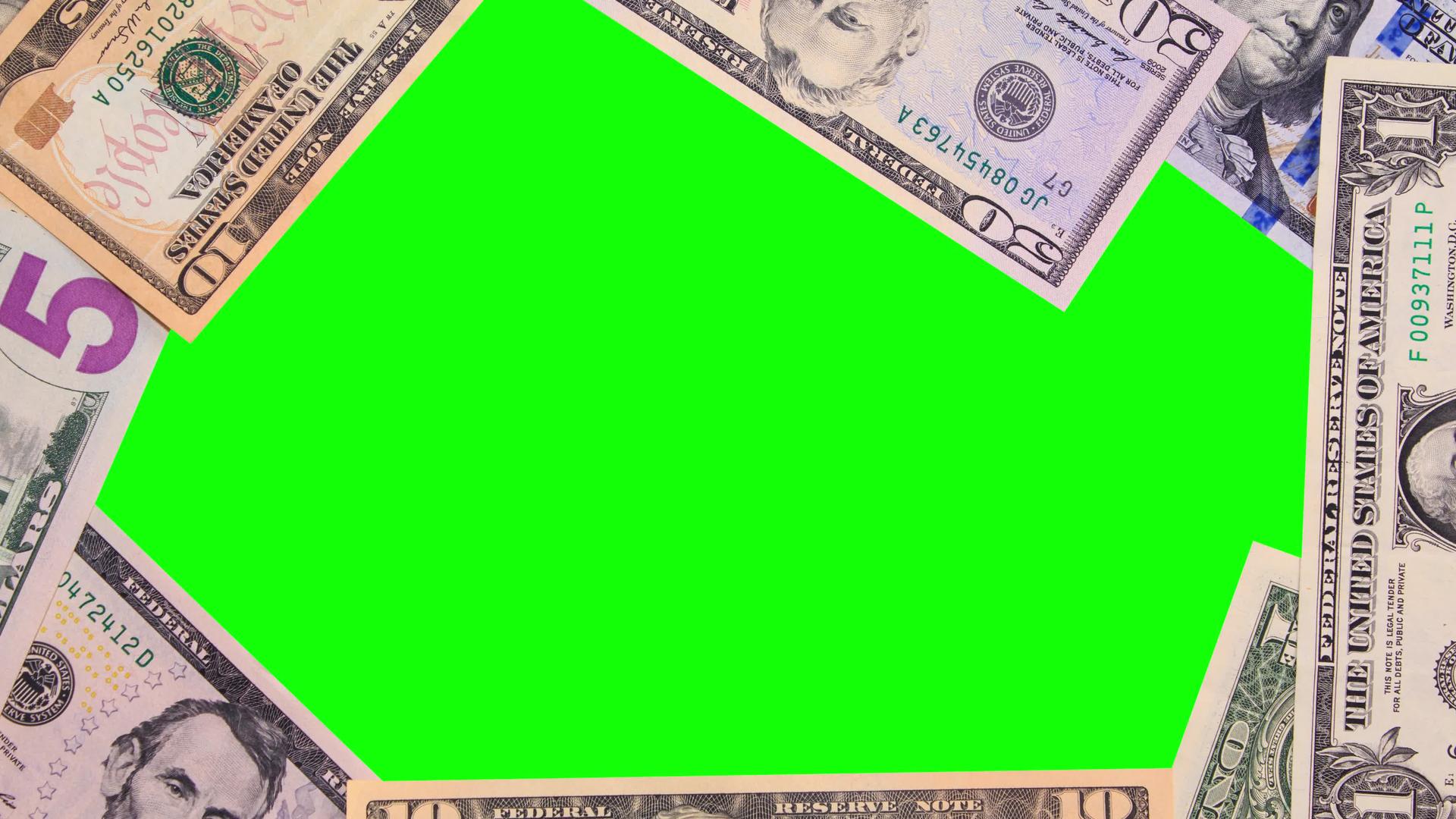 美元钞票绿幕视频的预览图