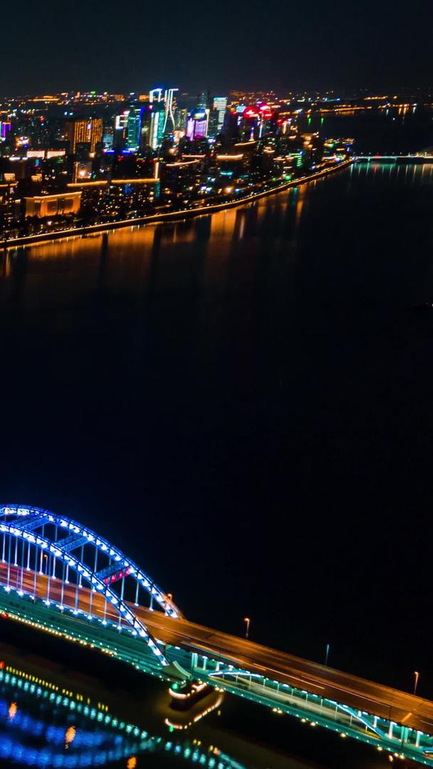 杭州城市大景复兴大桥航拍震撼推迟视频的预览图